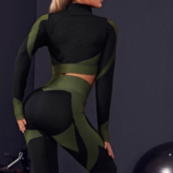 Fitness Three Pieces Workout Sets Long Sleeve Small - Picture 7 of 11